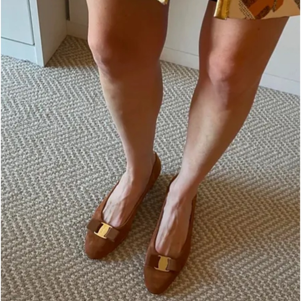 Sesto Meucci Made in Italy Ramie Suede Pumps Vara Ferragamo Look-Alike Size 6.5N - Picture 12 of 12